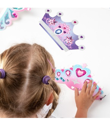 Zestaw kreatywny małej projektantki KIDEA KORONA KSIĘŻNICZKI 4 korony 100 naklejek