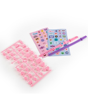 Zestaw kreatywny BRANSOLETKI CHARMS KIDEA 64 wzory, 32 charmsy