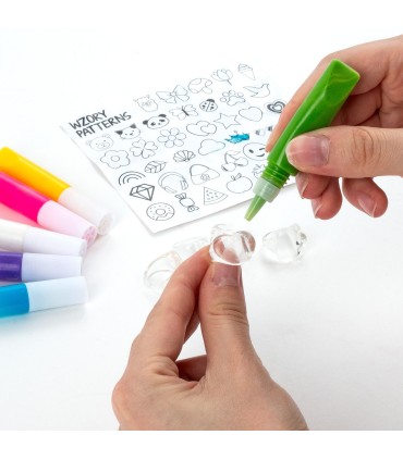 Zestaw kreatywny PIERŚCIONKI DO OZDABIANIA KIDEA 40 wzorów, 4 pierścionki