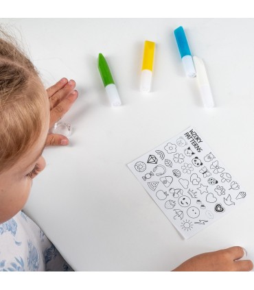 Zestaw kreatywny PIERŚCIONKI DO OZDABIANIA KIDEA 40 wzorów, 4 pierścionki