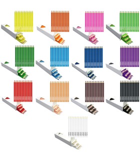 Zestaw 156 kredek Bambino: 13 kolorów x 12 kredek, w TYM BIAŁE, grube trójkątne, w drewnianej oprawie