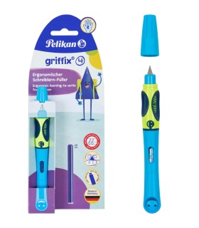Pióro wieczne Pelikan Griffix Neon Fresh blue blister + 1 nabój