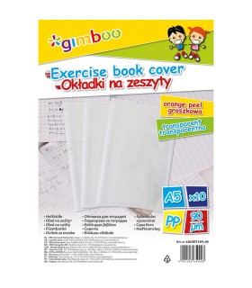 10 sztuk OKŁADKA A5 okładki PRZEZROCZYSTE na zeszyt książkę Gimboo