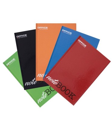 Brulion OFFICE PRODUCTS A4 w kratkę 96 kartek mix kolorów – twarda okładka