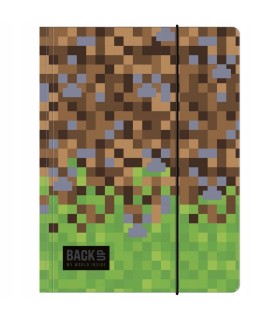 Teczka tekturowa z gumką A4 DERFORM BACKUP pixele