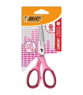 NOŻYCZKI DLA DZIECI BIC COMFORT 13CM – RÓŻOWE