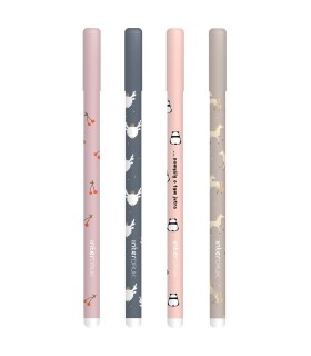 Zestaw 4 długopisów wymazywalnych ścieralnych Interdruk CUTE GIRL, każdy inny