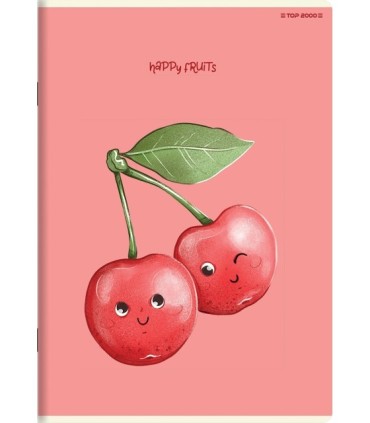 5x ZESZYT TOP 2000 A5 32 KARTKI HAPPY FRUITS LINIA Z MARGINESEM KAŻDY INNY