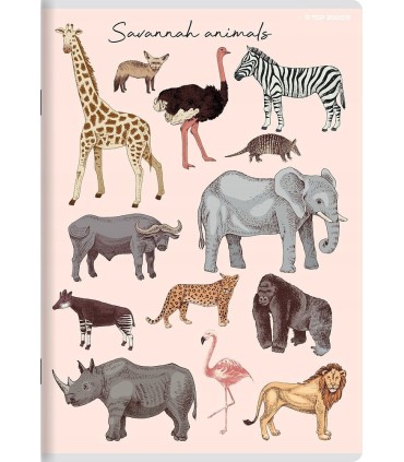 5x ZESZYT TOP 2000 A5 32 KARTKI POLIPROPYLEN ANIMALS KRATKA KAŻDY INNY