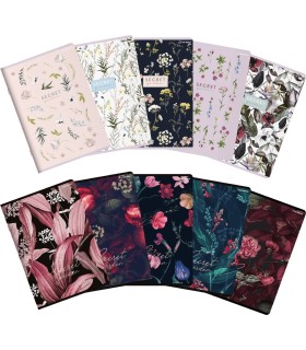 10 X ZESZYT TOP 2000 A5 32 KARTKI, KRATKA z MARGINESEM SECRET GARDEN