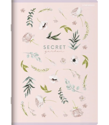 10 X ZESZYT TOP 2000 A5 32 KARTKI, KRATKA z MARGINESEM SECRET GARDEN