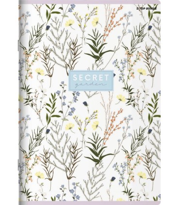 10 X ZESZYT TOP 2000 A5 32 KARTKI, KRATKA z MARGINESEM SECRET GARDEN