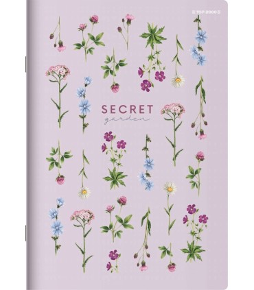 10 X ZESZYT TOP 2000 A5 32 KARTKI, KRATKA z MARGINESEM SECRET GARDEN