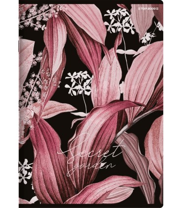 10 X ZESZYT TOP 2000 A5 32 KARTKI, KRATKA z MARGINESEM SECRET GARDEN