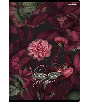 10 X ZESZYT TOP 2000 A5 32 KARTKI, KRATKA z MARGINESEM SECRET GARDEN