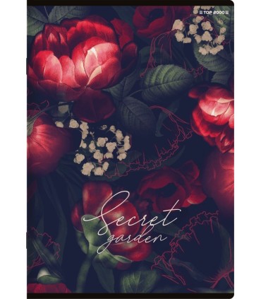 10 X ZESZYT TOP 2000 A5 32 KARTKI, KRATKA z MARGINESEM SECRET GARDEN
