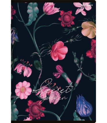 10 X ZESZYT TOP 2000 A5 32 KARTKI, KRATKA z MARGINESEM SECRET GARDEN