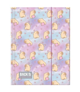 Teczka tekturowa z gumką A4 DERFORM BACKUP KAPIBARA