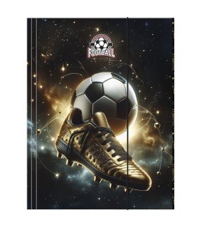 Teczka tekturowa z gumką A4 DERFORM BACKUP football, piłka