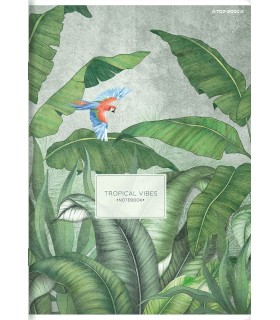 ZESZYT TOP 2000 A4 60 KARTEK KRATKA + MARGINES, miękka okładka, tropiki