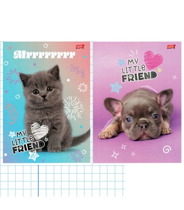 ZESTAW 2 SZT. X ZESZYT A4, 32 KARTKI, KRATKA, My Little Friend Unipap  KAŻDY INNY
