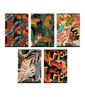 5 X ZESZYT TOP 2000 A5 96 KARTEK, KRATKA Z MARGINESEM, TROPIKI