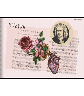 Zeszyt do muzyki nut z pięciolinia TOP 2000 A5 16 kartek