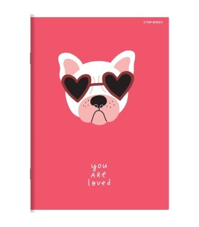 ZESZYT TOP 2000 A4 32 KARTKI LINIA + MARGINES DLA DZIEWCZYNKI