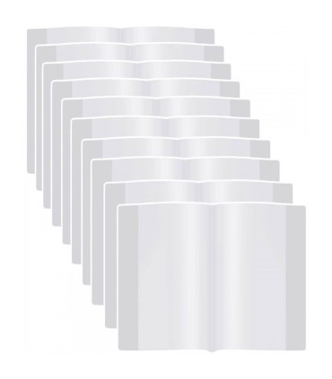 10x okładka A5 z samoprzylepnym brzegiem na książki transparentna GIMBOO 25x46 cm