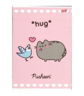 ZESZYT A4, 32 KARTKI, W TRZY LINIE, UNIPAP, PUSHEEN KOTEK KOT