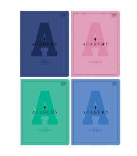 4X ZESZYT A5, 60 KARTEK, KRATKA Z MARGINESEM, INTERDRUK ACADEMY