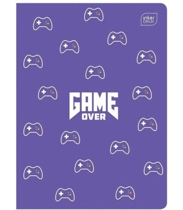 4 X ZESZYT A5, 32 KARTKI, TRZYLINIA, INTERDRUK GAME OVER