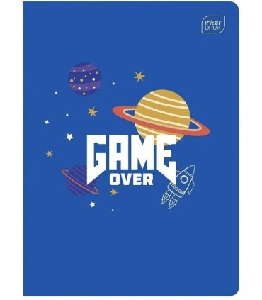 4 X ZESZYT A5, 32 KARTKI, TRZYLINIA, INTERDRUK GAME OVER
