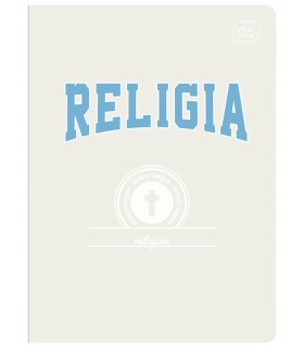 ZESZYT A5 DO RELIGII, 60 KARTEK, KRATKA, PRZYDATNE ŚCIĄGI