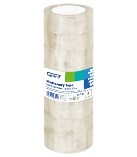 8 szt. x taśma biurowa szkolna przezroczysta transparentna GRAND 18 mm x 30 m