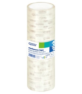 8 szt. x taśma biurowa szkolna przezroczysta transparentna GRAND 18 mm x 20 m