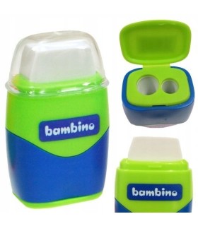2 w 1 gumka i podwójna temperówka BAMBINO