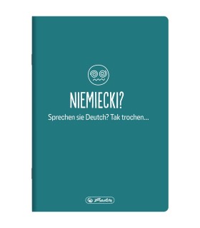 ZESZYT A5 DO JĘZYKA NIEMIECKIEGO, 60 KARTEK, KRATKA, HERLITZ