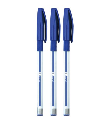 3x długopis kulkowy żelowo-olejowy Easy One Color 0,7 mm Interdruk – niebieski