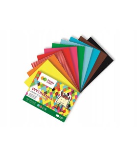 Blok wycinanka A4 Happy Color, papier kolorowy 100 g/m2- 10 kart każda inna