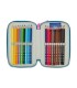 Trzykomorowy piórnik JUMBO z wyposażeniem CANDY BUNNY, ASTRA