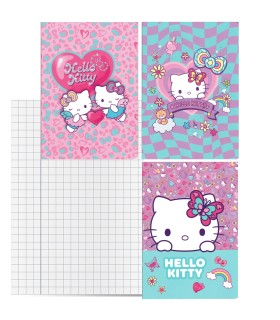 3 X ZESZYT A5 32 KARTKI KRATKA Z MARGINESEM HELLO KITTY COOLPACK
