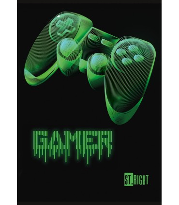 2 X ZESZYT A4 32 KARTKI W KRATKĘ DLA CHŁOPCA, GAMING GAME ZONE, ST.RIGHT