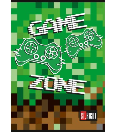 2 X ZESZYT A4 32 KARTKI W KRATKĘ DLA CHŁOPCA, GAMING GAME ZONE, ST.RIGHT